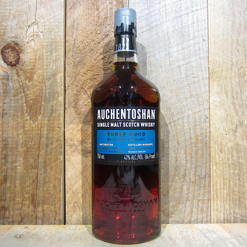 Auchentoshan Single Malt Scotch Whisky Three wood (750ml bottle)