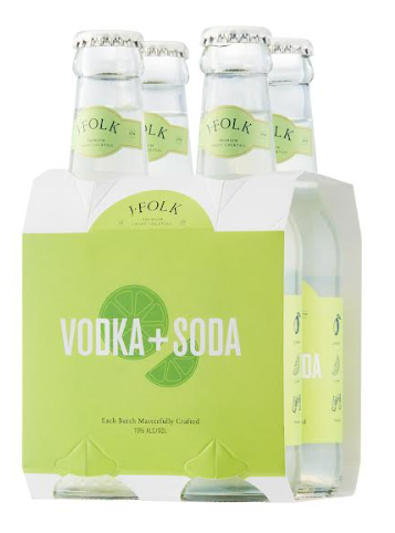 J. Folk Vodka Soda in a Can - 4 pack