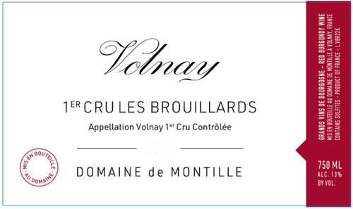 Domaine de Montille Volnay 1er Cru Les Brouillards 750ml label