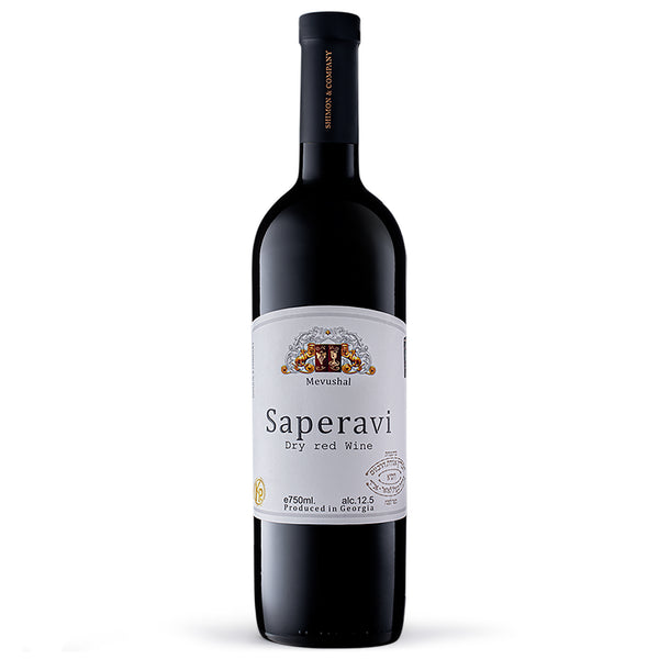 Shimon & Co Saperavi Dry Red Mevushal 750ml Georgian kosher wine bottle