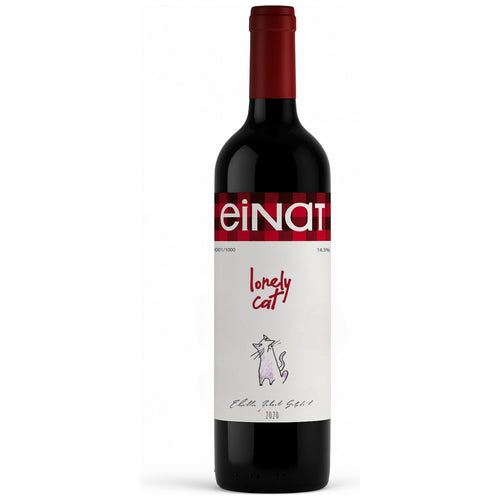 EINAT Lonely Cat Petit Verdot Dry Red Wine bottle