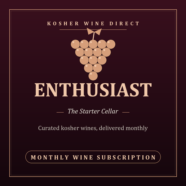 Enthusiast Wine Club, 6 bottles of kosher wine, monthly subscription