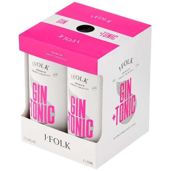 J. Folk Gin and Tonic 4-pack