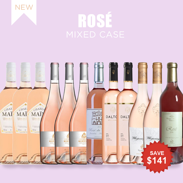 Summer Rosé Wine Mixed Case — 12 bottles: Château Maïme, L'Excellence des Muraires, Domaine du Castel, Dalton, Whispering Angel, Contessa rosé