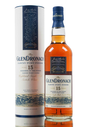 Glendronach Highland Single Malt Scotch Whiskey Tawny Port Finish 15 Year - (750ml Bottle)