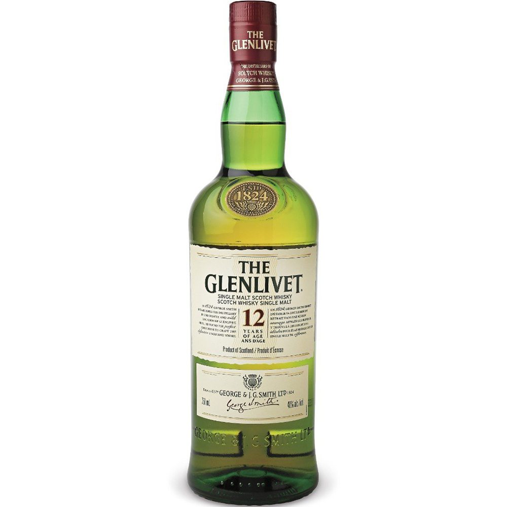 Glenlivet 12 Years Single Malt Scotch Whisky (1L)