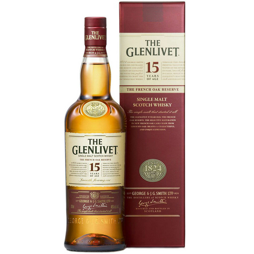 Glenlivet 15 Years Single Malt Scotch Whisky (750ml)