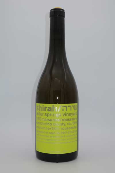 Shirah Alder Springs Marsanne/Roussanne 2015 Kosher white Wine -(750ml)