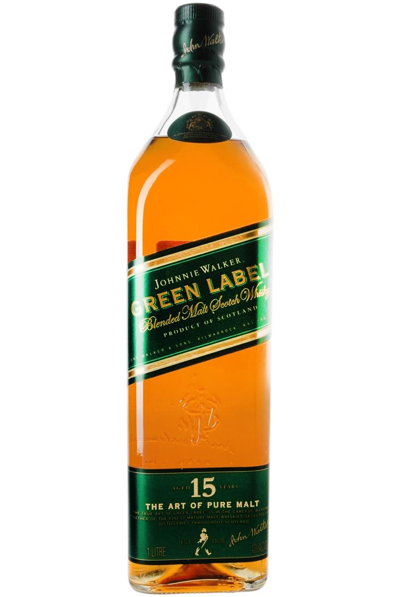 Johnnie Walker Green Label Blended  Malt Scotch Whiskey 15 Year (750ml)