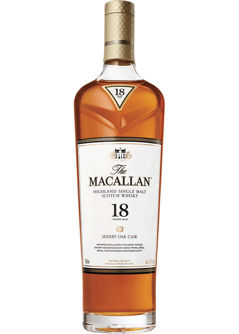 Macallan Highland Single Malt Scotch Whiskey 18 Year (750ml)